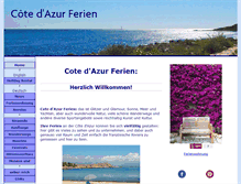 Tablet Screenshot of cotedazur-ferien.com